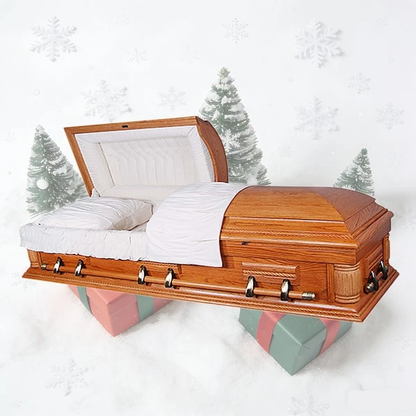Solid wood US casket